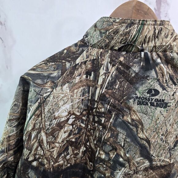 Gamehide Jacket Mens Medium Camo Grassland Mossy Oak Duck Blind Hunting Coat Vtg - Picture 6 of 13